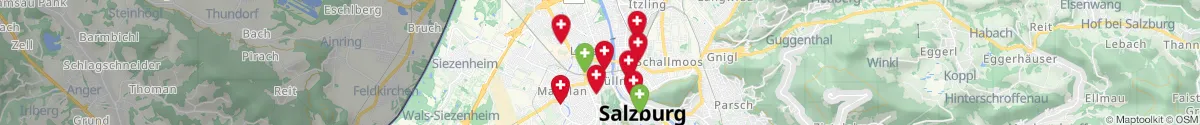 Kartenansicht für Apotheken-Notdienste in der Nähe von Lehen (Salzburg (Stadt), Salzburg)